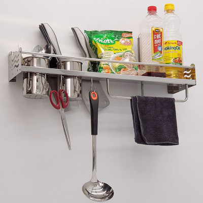 Kệ bếp đa năng Inox Eurolife EL-K1 (Trắng bạc)