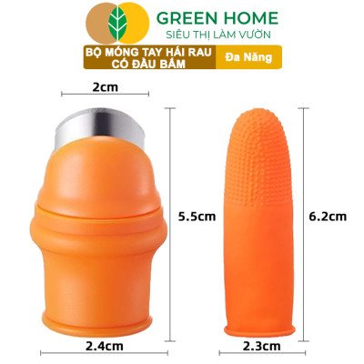 Bộ Móng Tay Hái Rau GreenHome, Có Đầu Bấm, Chống Bẩn Móng Tay, Bấm, Ngắt, Hái Rau Củ, Tiện Lợi