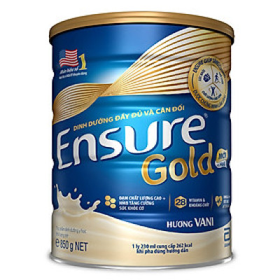 2 Hộp Sữa Bột Ensure Gold Hương Vani (850g)