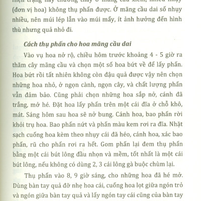 Kỹ Thuật Trồng, Chăm Sóc Cho Năng Suất Cao MÃNG CẦU, NHÃN, XOÀI