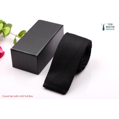 Cà Vạt Len Cao Cấp Bản  6Cm - Cavat Tự Thắt Kèm hộp