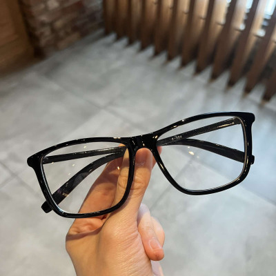 Kính Mắt vuông basic gọng nhựa màu đen đơn giản cho nam nữ