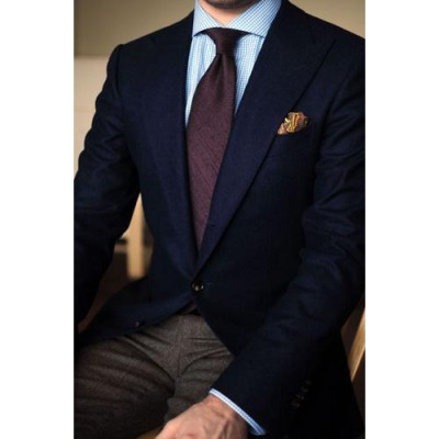 Cavat nam Hàn Quốc cao cấp bản lớn 8cm Nâu sáng - Tặng kèm hộp Full box