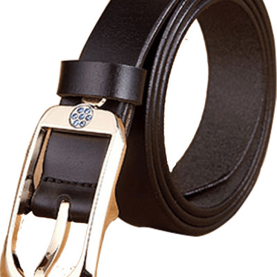 Dây lưng nữ cao cấp da thật ELLY – ED37 đen