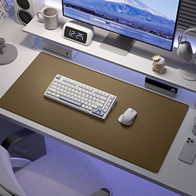 Deskpad da tấm di chuột miếng lót chuột khổ lớn, thảm da trải bàn làm việc 60x30cm - Hàng chính hãng
