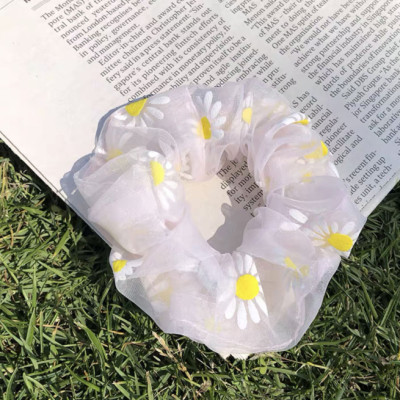 Sét 2 dây buộc tóc in cúc họa mi HD49 giao mầu ngẫu nhiên