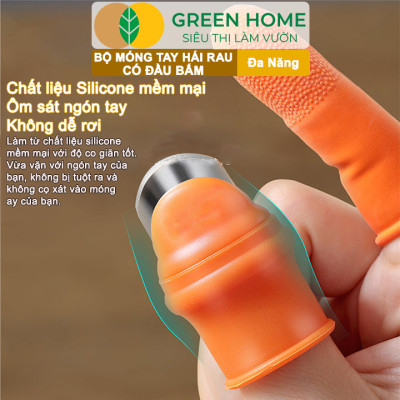 Bộ Móng Tay Hái Rau GreenHome, Có Đầu Bấm, Chống Bẩn Móng Tay, Bấm, Ngắt, Hái Rau Củ, Tiện Lợi
