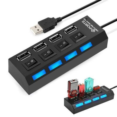 Hub Usb 4 Cổng Đa Năng Có Công Tắc