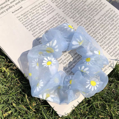 Sét 2 dây buộc tóc in cúc họa mi HD49 giao mầu ngẫu nhiên