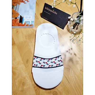 Tất vớ lười nữ hoa nhí Kikiya cao cấp Hàn Quốc W-N-021