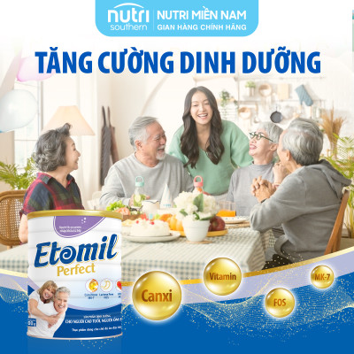 Sữa Cho Người Lớn Tuổi, Người Ốm Bệnh Etomil Perfect 900G - Dinh Dưỡng Vàng Cho Người Cao Tuổi, Hương Vị Dễ Uống