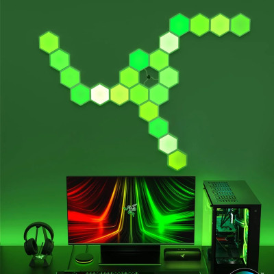 Đèn LED lục giác lắp ghép Govee Glide Hexa Light H6061 | Thiết kế sang trọng, Công nghệ RGBIC độc quyền 40+ hiệu ứng