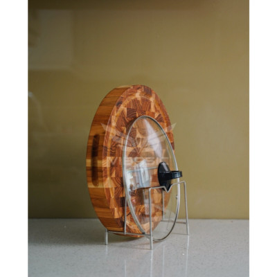 Kệ đựng thớt inox 2 ngăn Vibasic đa năng kết hợp đựng nắp nồi, dao, thớt