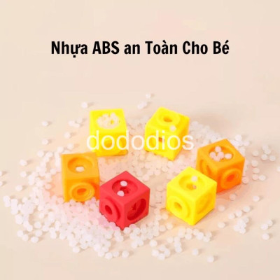 Đồ chơi giáo dục NUMBER BLOCK Linking Cubes học toán và xếp hình sáng tạo 100 khối NumberBlocks toán tư duy,tiếng anh
