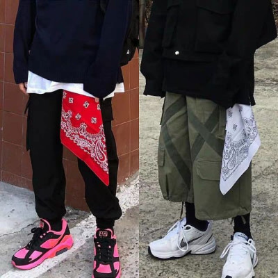 Bộ sưu tập khăn vuông cotton bandana turban XO Vintage BDN01 54x54cm - BDN01.22 Xanh dương