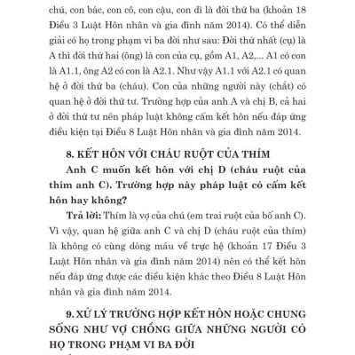 Các tình huống thường gặp trong lĩnh vực hôn nhân và gia đình - bản in 2024