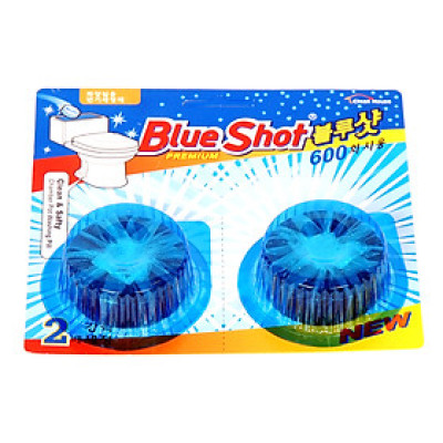 Vỉ 2 viên tẩy vệ sinh khử mùi bồn cầu cao cấp Hàn Quốc Blueshot - Hàng chính hãng