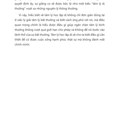 Tâm Lý Học Lập Dị - Bí Mật Của Những Hành Vi Bất Thường