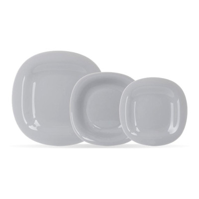 Đĩa (dĩa) thủy tinh đựng món xào, sốt Luminarc Carine Granit 21cm - N6612, dùng vi sóng, sản xuất Pháp