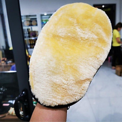 Găng Tay Rửa Xe Lông Cừu Mềm Mịn 23x15cm