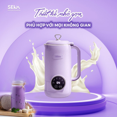 Máy làm sữa hạt mini SEKA SK320 [Tím Nhạt] - 600ml - 600W - 5 chức năng - Hàng chính hãng