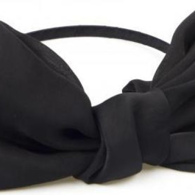 Cài Tóc Đính Nơ Vải Lụa Màu Đen Trơn - Mã CT039