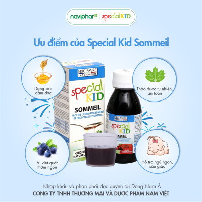 TPBVSK Special Kid Sommeil – Giúp ngủ ngon giấc, ngủ sâu giấc (125ml) [Siro – Nhập khẩu Pháp]