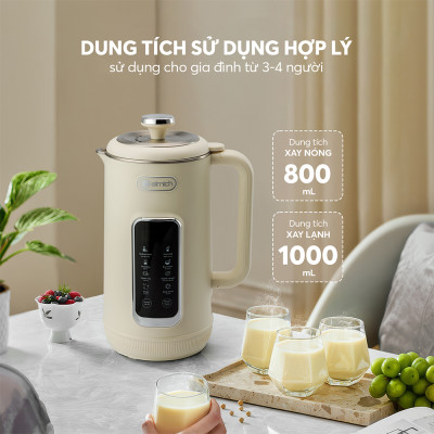 Máy làm sữa hạt Elmich 1L CBE-8650, Hàng chính hãng, 7 chế độ nấu, tự làm sạch, điều khiển cảm ứng - JoyMall