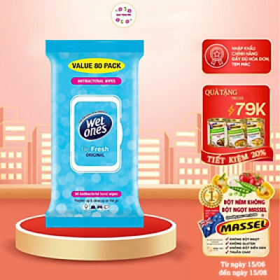 Khăn giấy ướt diệt khuẩn lâu tay và mọi bề mặt sạch mọi loại vi khuẩn Wetones Úc - QuaTangMe Extaste