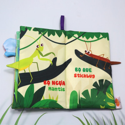 Sách Vải Tương Tác Cho Bé Đoán Đuôi Con Vật - Thế Giới Côn Trùng