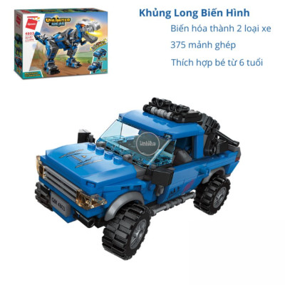 Đồ chơi  lắp ghép, xếp hình Qman 4803: Khủng long biến hình