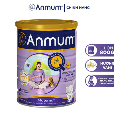 Sữa Bột Dành Cho Mẹ Bầu Anmum Materna Hương Vanilla 800g - Tặng Set 2 ly sứ