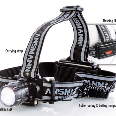 Đèn Pin Đeo Đầu LED Headlight HD3 của ANSMANN - Hàng Nhập Khẩu