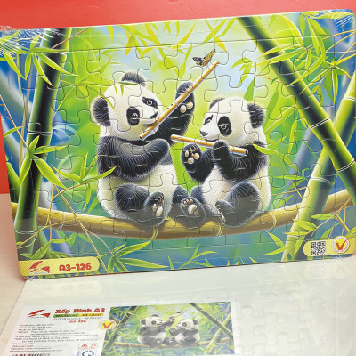 Xếp hình Tia Sáng Panda thổi sáo (48 Mảnh Ghép)