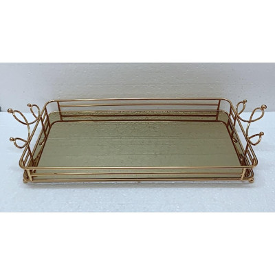 COMBO BỘ BÌNH CỐC THỦY TINH CHỊU NHIỆT CAO CẤP KÈM KHAY VƯƠNG MIỆN VÀNG VÀ GIÁ ÚP CỐC