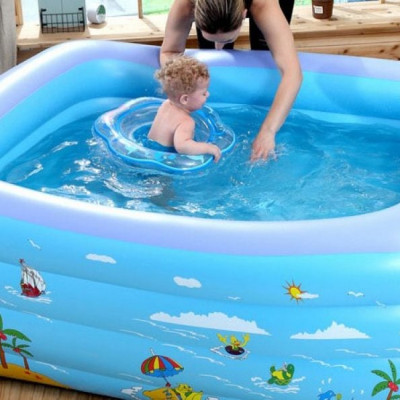 Bể bơi bốn mùa cho bé chính hãng D Danido, Phao bơi trẻ em 1.2m/1.5m/1.8m chất lượng, bền đẹp, 2 tầng - 3 tầng, dày dặn, chống trượt, Bể bơi cho bé, Hồ bơi nhân tạo