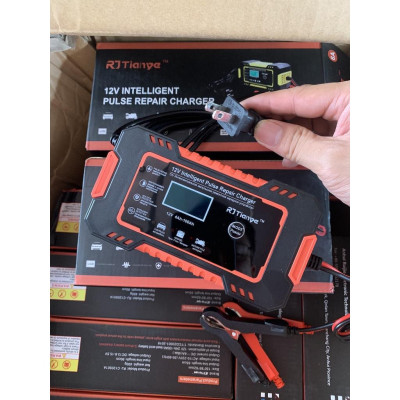 Sạc acquy ô tô, xe máy, xe đạp điện hỗ trợ 4Ah - 100Ah loại cao cấp hiển thị màn led tự ngắt khi đầy chức năng bảo dưỡng