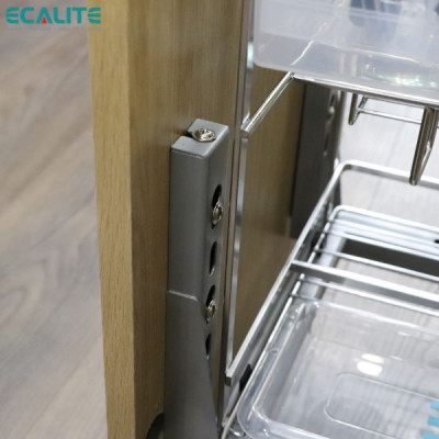 Kệ đựng gia vị Pull-out Ecalite EL-GS300 - Tủ ngang 300mm - Hàng chính hãng