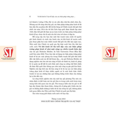Sách - Vũ Khí Kinh Tế - Sự Trỗi Dậy Của Các Biện Pháp Trừng Phạt Kinh Tế Như Một Công Cụ Chiến Tranh Hiện Đại - NXB Chính Trị Quốc Gia