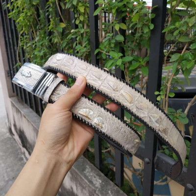 Thắt lưng cá sấu Bạch tạng đan thủ công siêu chất!