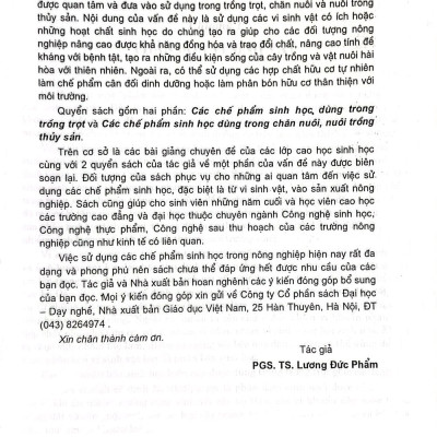 Sản xuất và sử dụng các chế phẩm sinh học dùng trong nông nghiệp