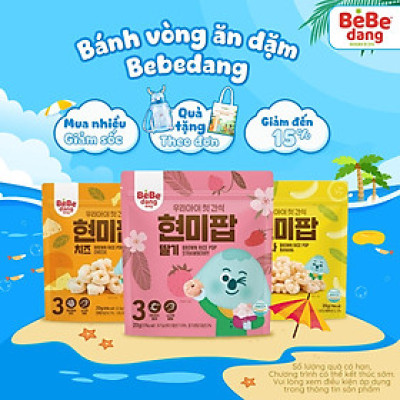 Bánh gạo lứt hữu cơ hình vòng Bebedang 3 vị thơm ngon cho bước ăn dặm 3