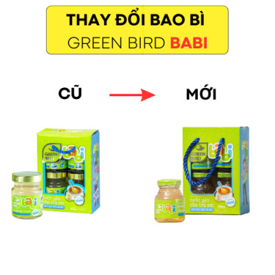 Lốc Green Bird - Babi Nước Yến Cho Trẻ Em Hương Vani - (4 hũ *72g)
