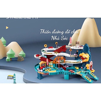 ( Có sẵn) Đồ chơi Đường hầm khủng Long ,sư tử, gara oto tự động (Sóc 01)