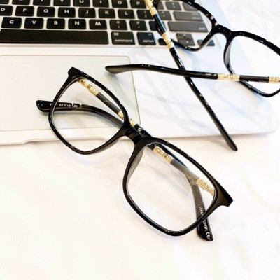 Gọng Kính Xinh, Gọng Kính cận, Kính giả cận mắt vuông gọng phối họa tiết sang chảnh