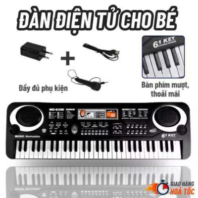 Đàn Điện Tử 61 Phím Kèm Mic Cho Bé Quà Tặng Giáo Dục Cho Trẻ - HÀNG CHÍNH HÃNG MINIIN