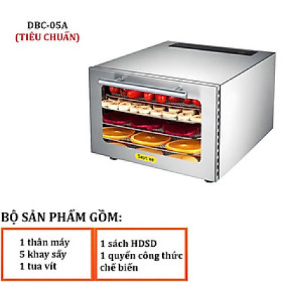 Máy sấy thực phẩm gia đình 5 khay Septree DBC-05A hẹn giờ sấy khô tự ngắt, hàng chính hãng