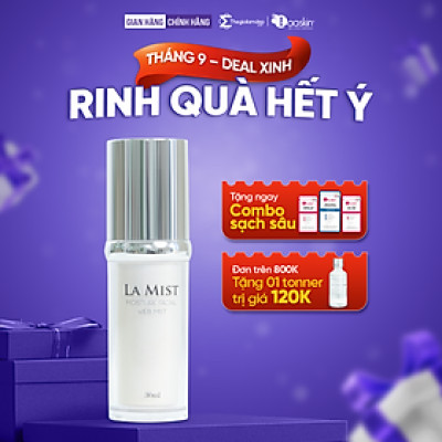 Nước xịt khoáng nâng cơ Lamist Laaskin hỗ trợ làm mịn da, giảm nếp nhăn và chân chim 30ml
