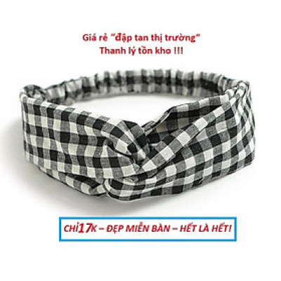 Băng Đô Cài Tóc Vải Caro_BDN09