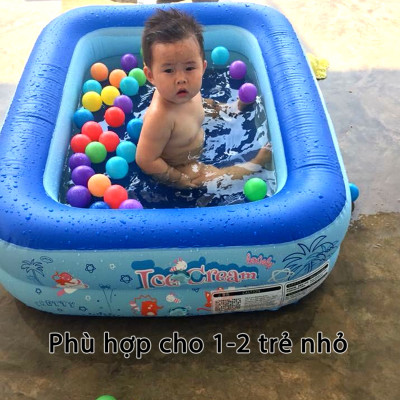 [Xịn sò] Hồ Bể Bơi 2 Tầng Cho Bé Kích Cỡ 120*95*32cm - Giải Nhiệt Mùa Hè - Vui Chơi Cả Ngày - KDHS-BB2T (Xanh, Hồng)